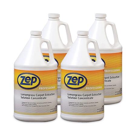 Zep Carpet Extraction Cleaner, Lemongrass, 1gal Bottle, PK4 1041398